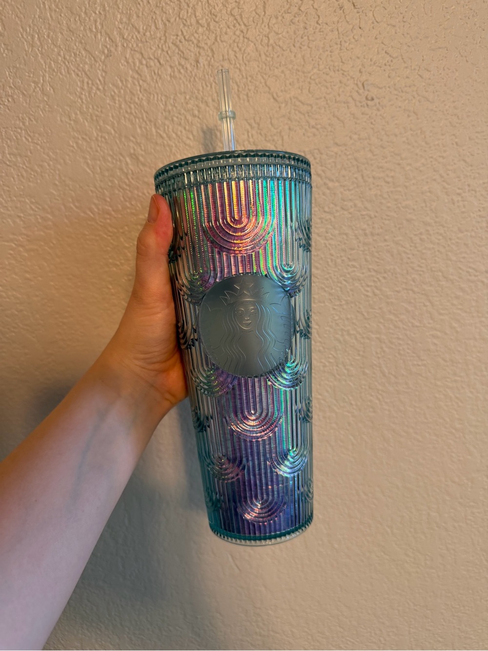Starbucks Spring 2022 Iridescent Mermaid Scale Cold Cup Venti 24oz Tumbler